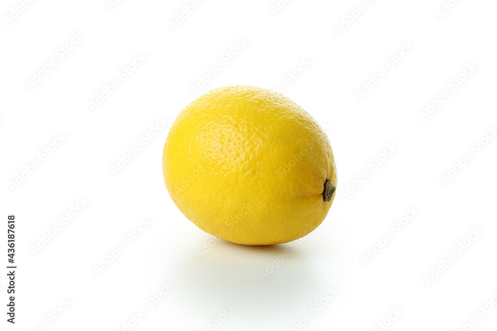 Fresh single lemon isolated on white background Fresh single lemon isolated on white background
