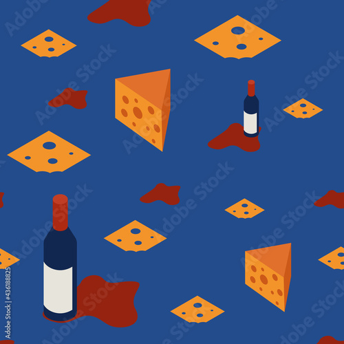 Photos Seamless pattern with wine and sorm for restaurant menus and banners