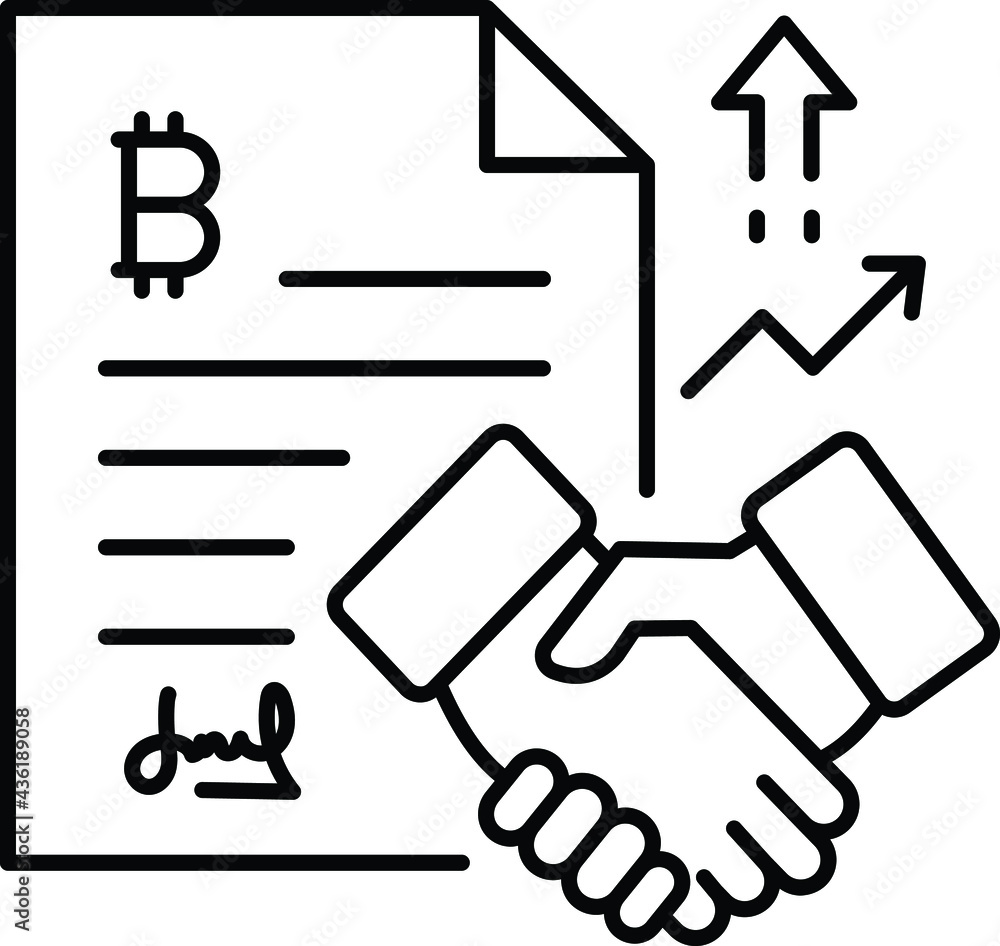 Blockchain Digital Contract Concept, Crypto Agreement or Alliance Vector Icon Design, Business and Management Symbol, Banking and finance Sign, ECommerce and Delivery Stock illustration Blockchain Digital Contract Concept, Crypto Agreement or Alliance Vector Icon Design, Business and Management Symbol, Banking and finance Sign, ECommerce and Delivery Stock illustration