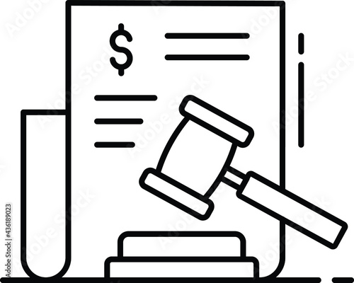 Penalty and Fine Concept, financial frauds Vector Icon Design, Business and Management Symbol, Banking and finance Sign, ECommerce and Delivery Stock illustration 
