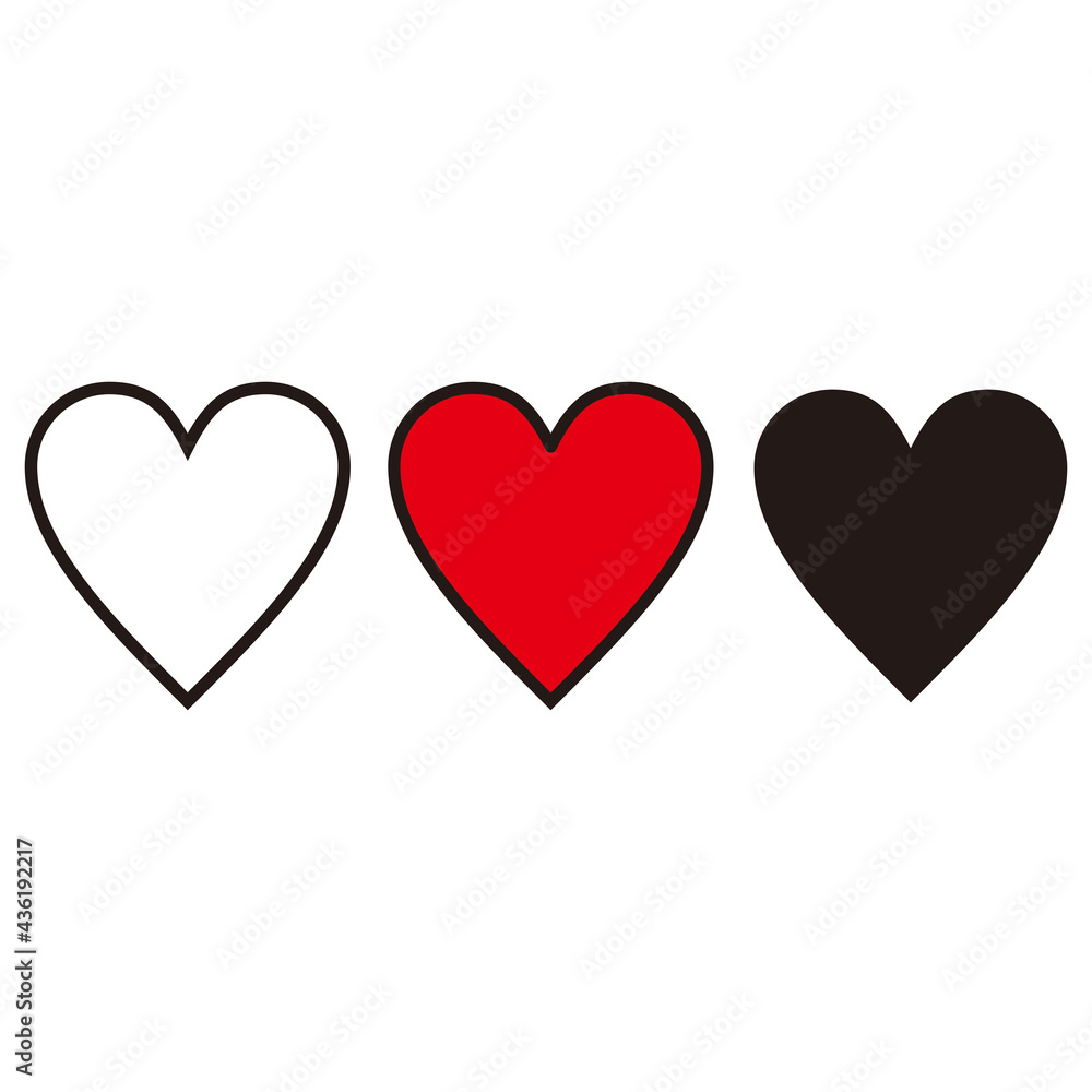 Heart vector collection. Love symbol icon set