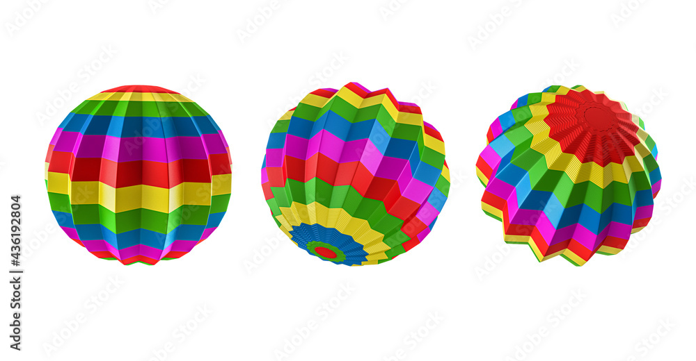 Balloons for June party in Brazil. 3D illustration Balloons for June party in Brazil. 3D illustration