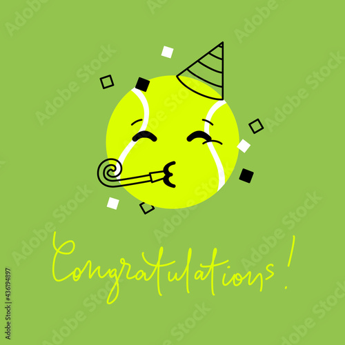Tennis greeting card