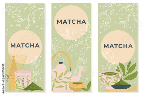 Cool matcha set for package