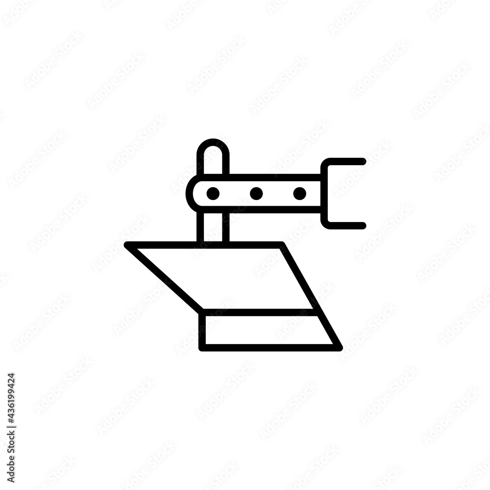 Of The Plow Line, Agricultural Machinery, Tractor In A Simple Style. Vector sign in a simple style isolated on a white background. 64x64 pixel. Of The Plow Line, Agricultural Machinery, Tractor In A Simple Style. Vector sign in a simple style isolated on a white background. 64x64 pixel.