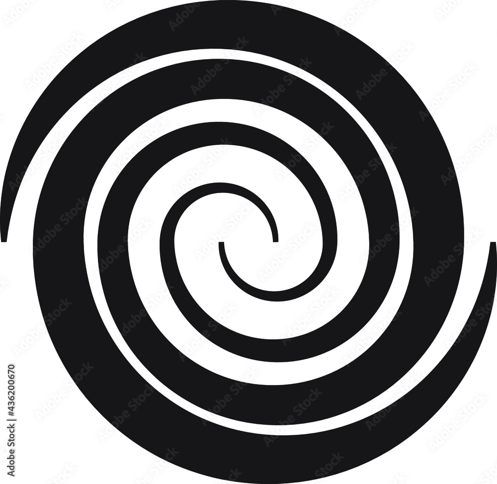 Fototapeta premium Circular twisted swirl elements of abstract design. Smooth spiral forms. Collection of circular motion elements.&nbsp;&nbsp;for textile printing