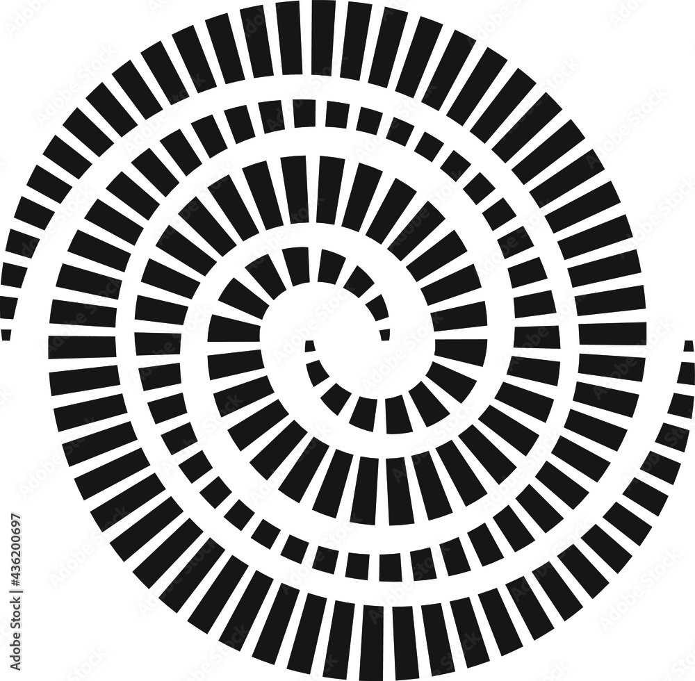 Circular twisted swirl elements of abstract design. Smooth spiral forms. Collection of circular motion elements. for textile printing Circular twisted swirl elements of abstract design. Smooth spiral forms. Collection of circular motion elements. for textile printing