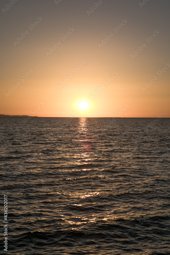 Sunrise panorama over the Red sea. Egypt