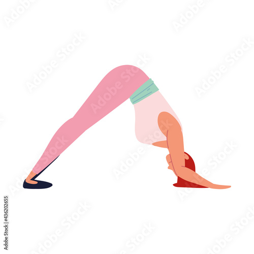 woman making yoga