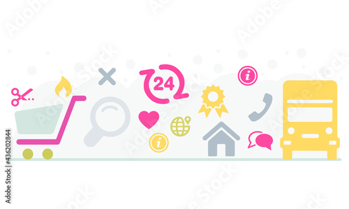 Online Store Icons vector design 