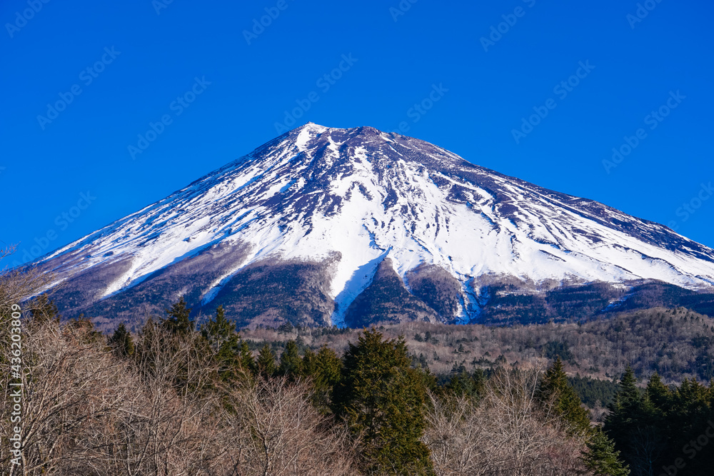 冬の富士山スカイライン（西臼塚駐車場）から富士山の眺め