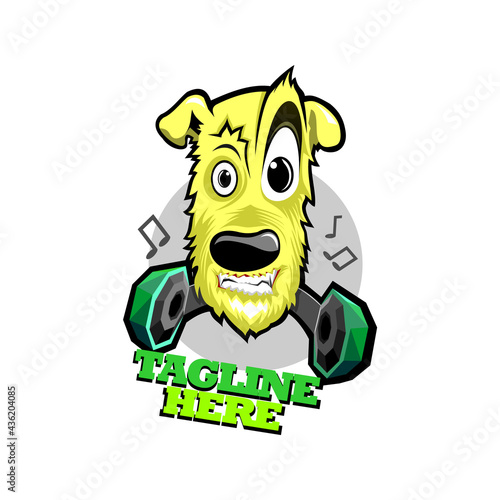 Yellow Dog DJ Music Logo Inspiration