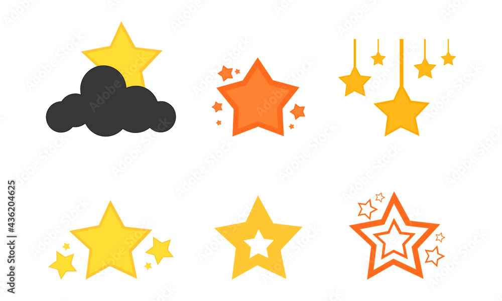 simple illustration of several stars simple illustration of several stars