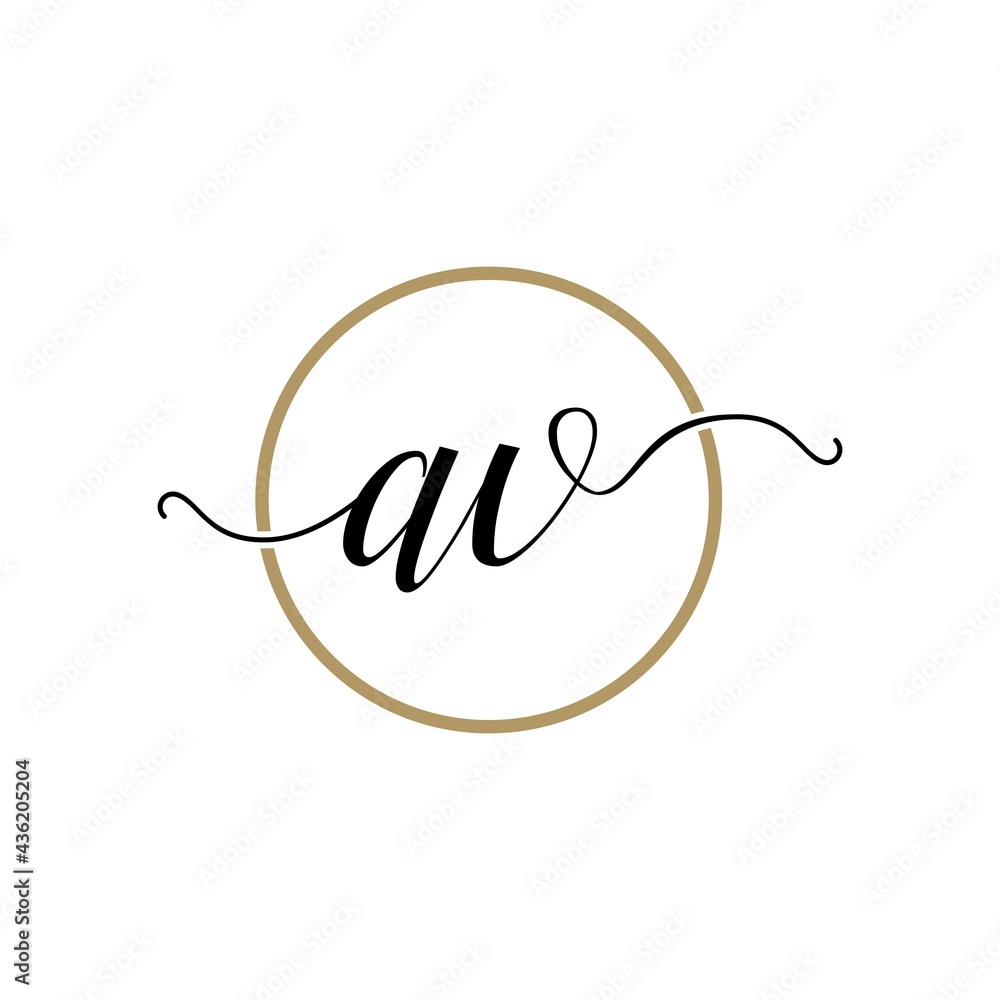 Simple stylish Initial Letter AV Logo designs Symbol Simple stylish Initial Letter AV Logo designs Symbol