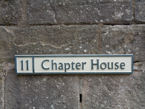 the entry to the chapter house by the tour through England