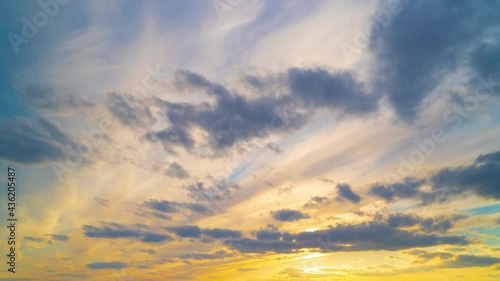 Timelapse of a beautiful sky at sunset