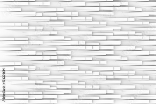 Abstract 3d white horizontal striped or stick modern white architecture wallpaper background and backdrop. 