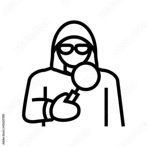 covert operations line icon vector. covert operations sign. isolated contour symbol black illustration