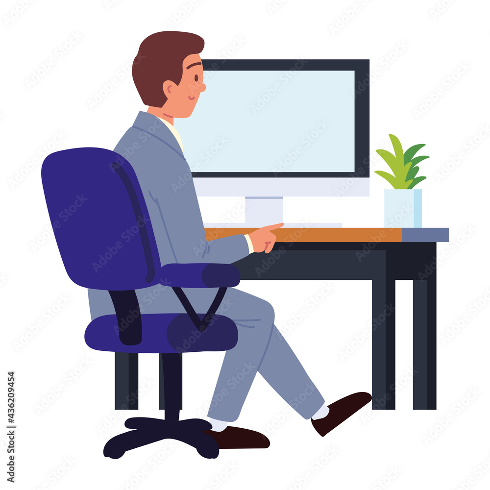 man working at desk man working at desk