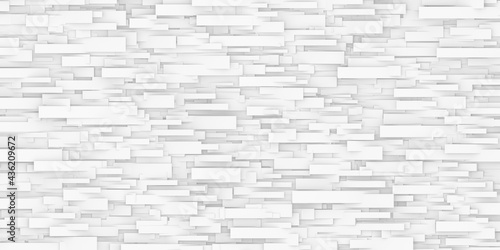 Modern geometric patterns abstract white architect background artwork.3d rendering.