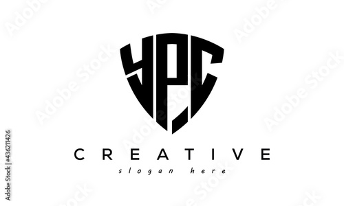 YPC letters creative logo with shield photo