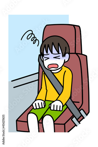 乗り物酔い　男の子
