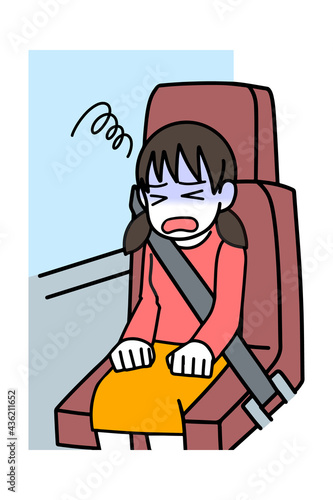 乗り物酔い　女の子