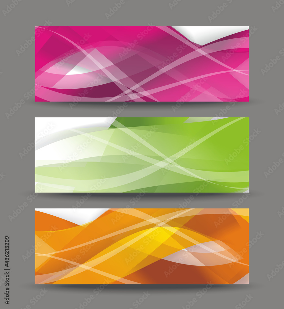 Business abstract design with waves background, vector template.