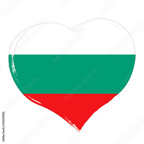 Heart symbol, Bulgarian flag, banner with grunge brush Free Download Heart symbol, Bulgarian flag, banner with grunge brush - GFXLoad