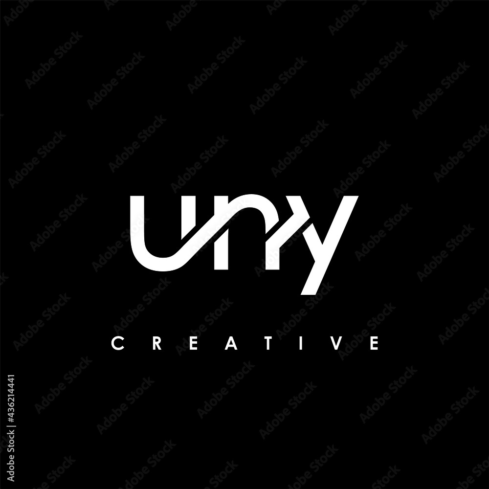 UNY Letter Initial Logo Design Template Vector Illustration