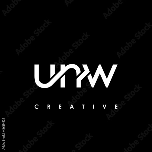 UNW Letter Initial Logo Design Template Vector Illustration