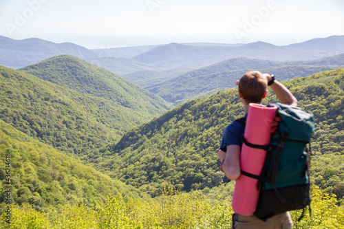 man in a hike