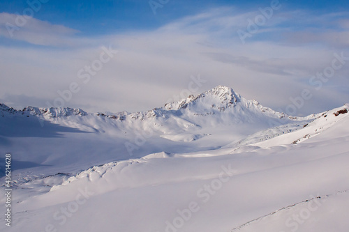 Mountains covered with snow. Elbrus region, Russia. © Alex Kozyukov