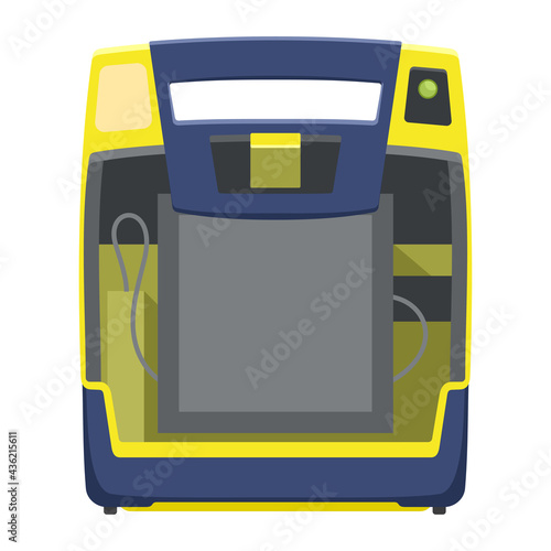 AED flat icon - automated external defibrillator