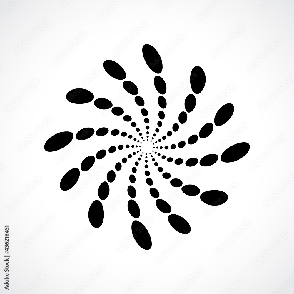 Black abstract vector circle frame halftone dots logo emblem design. Round border Icon using circle dots texture.Vector illustration EPS 10 Black abstract vector circle frame halftone dots logo emblem design. Round border Icon using circle dots texture.Vector illustration EPS 10