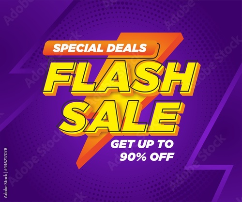 FLASH SALE FEED POST PROMOTION VECTOR DESIGN TEMPLATE