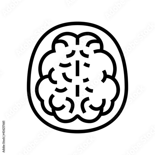 mind health problem line icon vector. mind health problem sign. isolated contour symbol black illustration