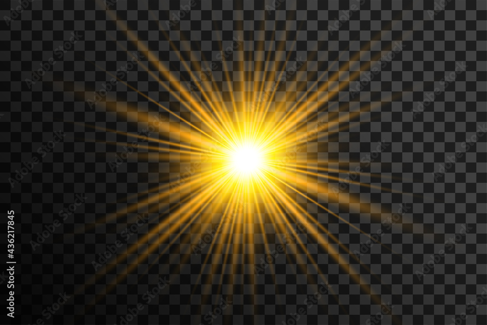 transparent glowing lens flare background