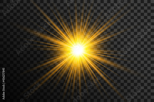 transparent glowing lens flare background
