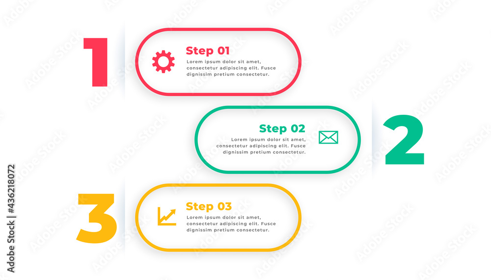 three option modern infographic template design three option modern infographic template design
