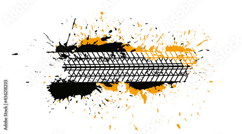 abstract tire track splatter background