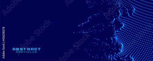 abstract digital particles technology banner
