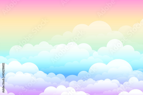rainbow dreamy cloud fantasy background