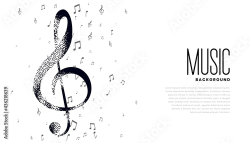musical notes background with text space