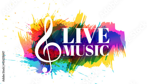 abstract live music poster design