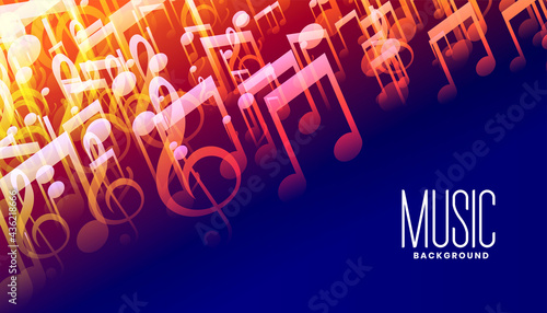 music sound notes colorful poster design