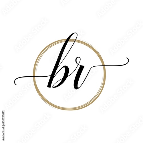 Simple stylish Initial Letter BR Logo designs Symbol