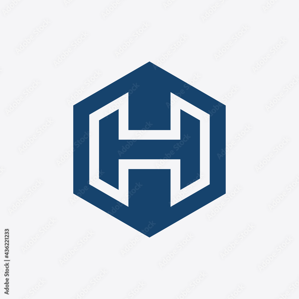 Letter H Hexagon vector design illustration Letter H Hexagon vector design illustration