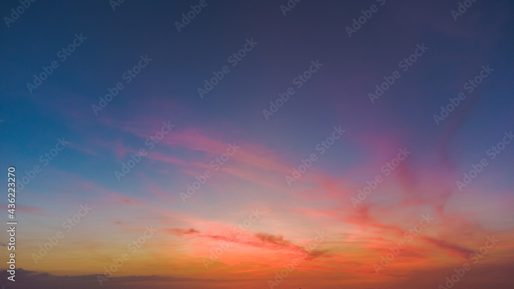 Different color-scheme edits of a really colorful sunset with pastel tones.