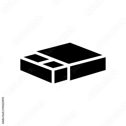 match box glyph icon vector. match box sign. isolated contour symbol black illustration